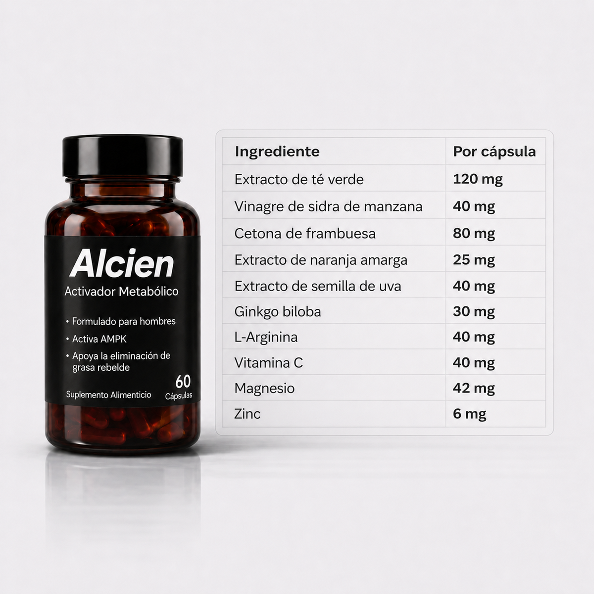 Información nutricional de Alcien