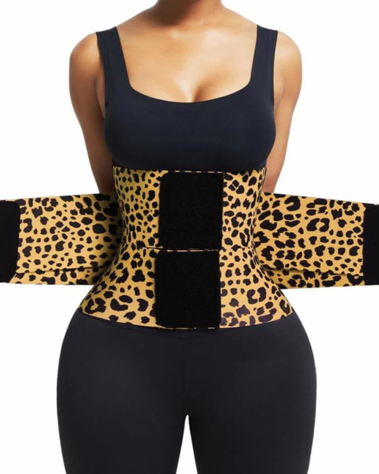 Faja reductora de cintura, cinturón abdominal, moldeador corporal con triple envoltura para mujer
