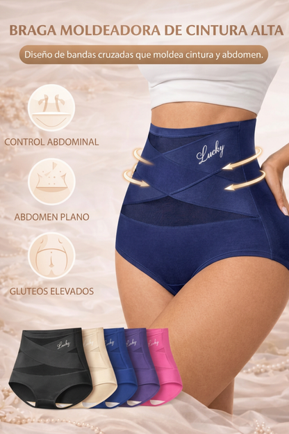 Braguitas moldeadoras sin costuras de talle alto con control de abdomen (paquete de 3/5/8)