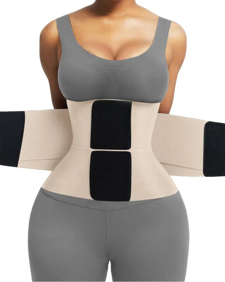 Faja reductora de cintura, cinturón abdominal, moldeador corporal con triple envoltura para mujer