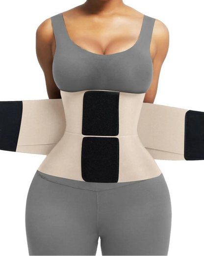 Faja reductora de cintura, cinturón abdominal, moldeador corporal con triple envoltura para mujer