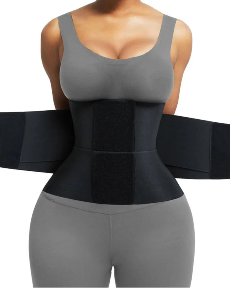 Faja reductora de cintura, cinturón abdominal, moldeador corporal con triple envoltura para mujer