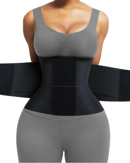 Faja reductora de cintura, cinturón abdominal, moldeador corporal con triple envoltura para mujer
