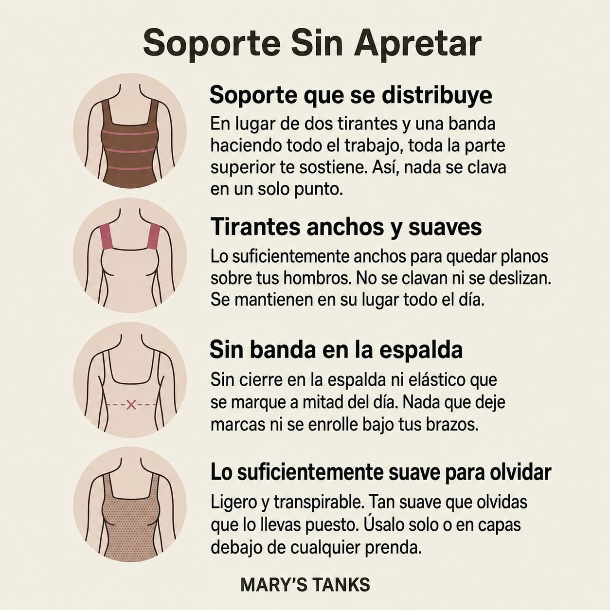 Camiseta moldeadora con sujetador incorporado de Mary s Tanks