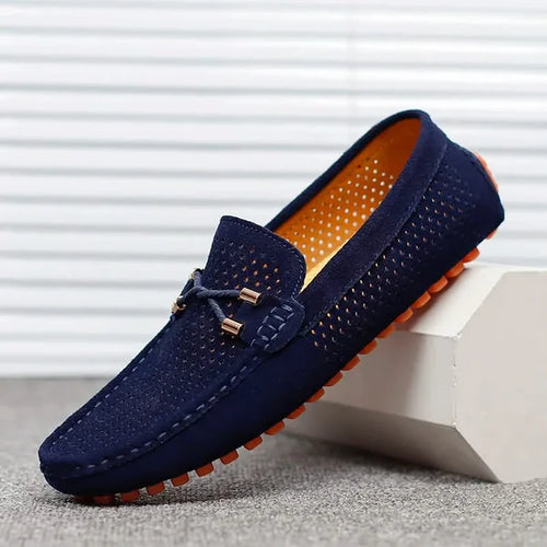 Mocasines de piel perforada Gianni