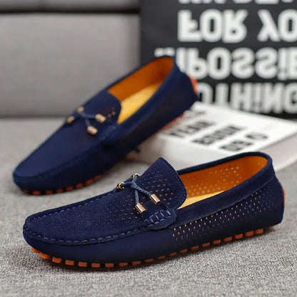 Mocasines de piel perforada Gianni