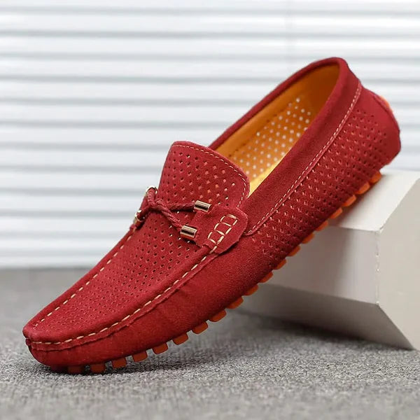 Mocasines de piel perforada Gianni