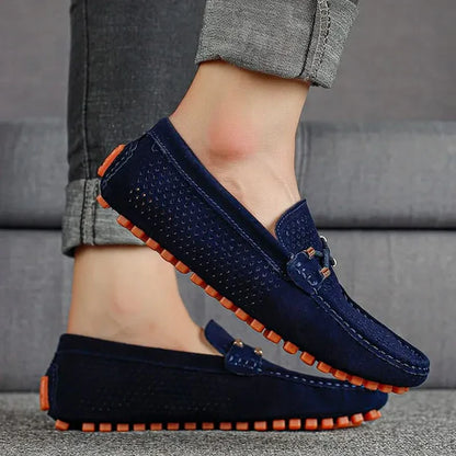 Mocasines de piel perforada Gianni