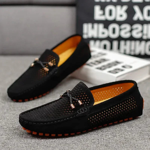 Mocasines de piel perforada Gianni
