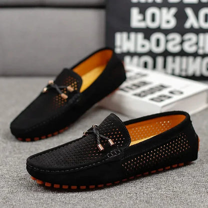 Mocasines de piel perforada Gianni