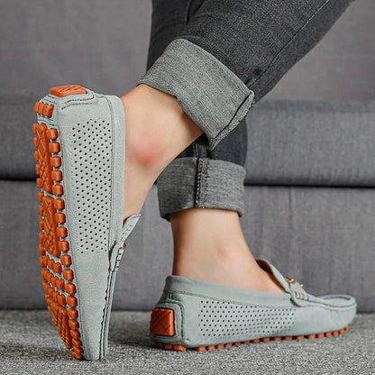 Mocasines de piel perforada Gianni
