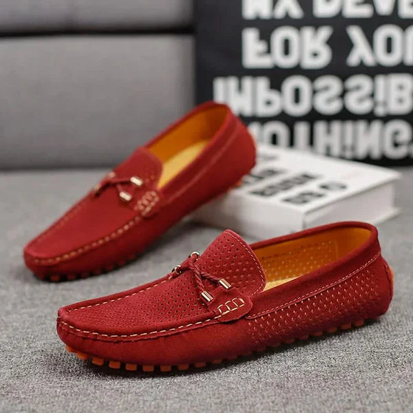 Mocasines de piel perforada Gianni