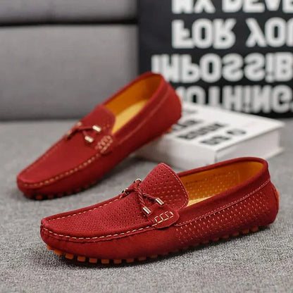 Mocasines de piel perforada Gianni