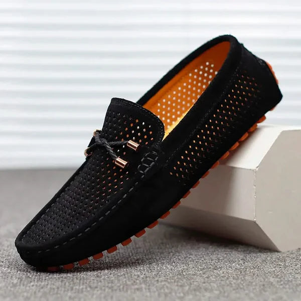 Mocasines de piel perforada Gianni
