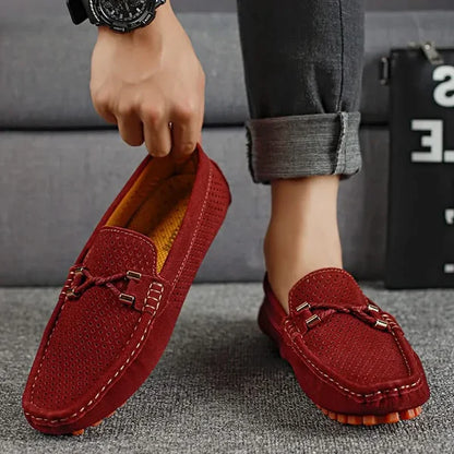 Mocasines de piel perforada Gianni