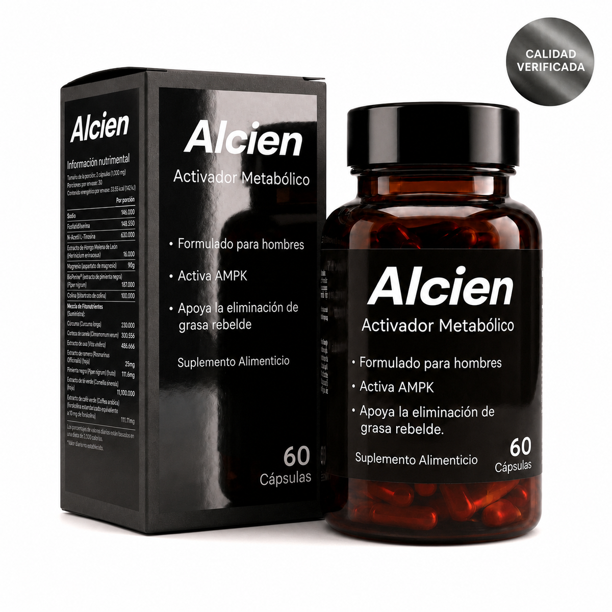 Alcien Activador Metabólico: caja y frasco